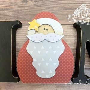 Tiered Tray OR Standalone Wood Santa Christmas